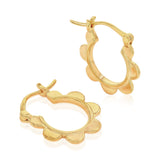 The "Flower" Gold Hoop Earrings