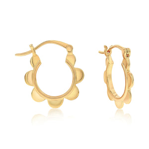 The "Flower" Gold Hoop Earrings