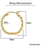 The " Mia " Gold Curled Hoop Earrings