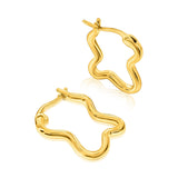 The " Wave" Gold Hoop Earrings