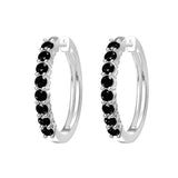 Large Black Hoop Earrings