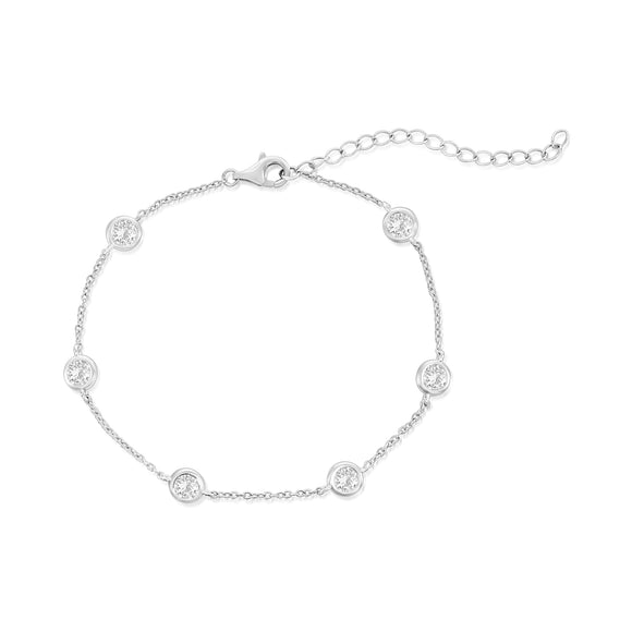 Sterling Silver Crystal Bracelet