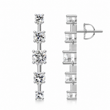 Multi Stone Graduated Drop Earrings