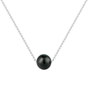 Sterling Silver Simulated Pearl Necklace