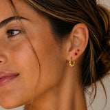 The "Flower" Gold Hoop Earrings