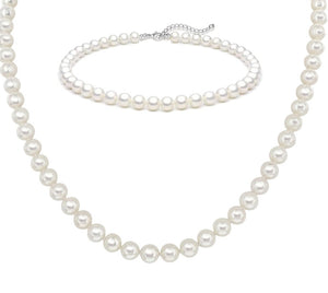 Shell Pearl Necklace And Bracelet Set