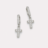 Crystal Cross Earrings