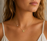 Golden Butterfly Crystal Necklace