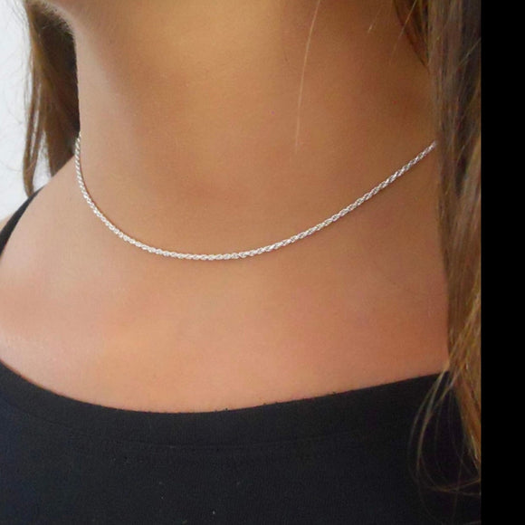Solid Sterling Silver Stacking Necklace 3 Lengths