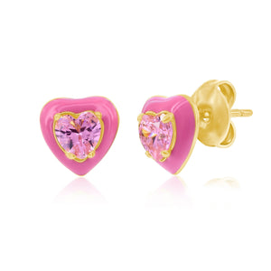 The " Valentine" Gold-Filled Heart Cut Stud Earrings