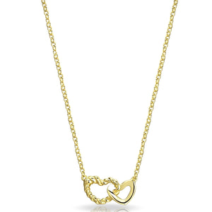 925 Sterling Silver "Linked In Love" Heart Necklace