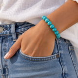 Turquoise Ball Stretch Bracelet