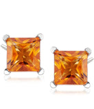 Sterling Silver Citrine Gemstone Studs - 2 Styles