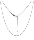 Solid 925 Sterling Silver Adjustable Chain Necklaces - 3 Options