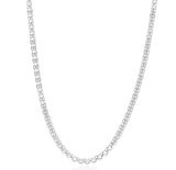 Sterling Silver Bismark Link Chain Necklace - 5 Length Options