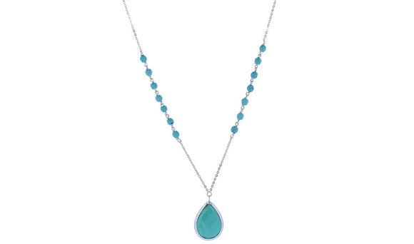 925 Sterling Silver Genuine Turquoise Necklace