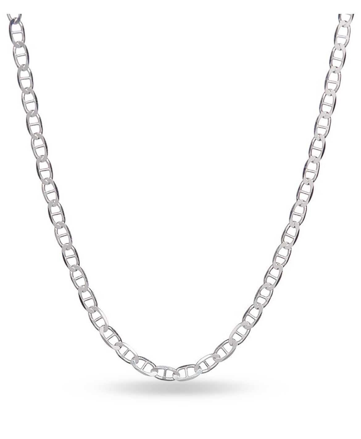 Donatello Gian Solid Sterling Silver Thin Box Chain Pendant
