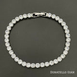 Lab Created White Topaz Tennis Bracelet