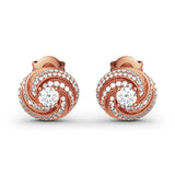 Infinity Swirl Crystal Stud Earrings - 3 Colors