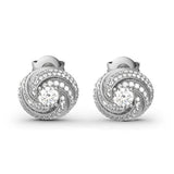 Infinity Swirl Crystal Stud Earrings - 3 Colors