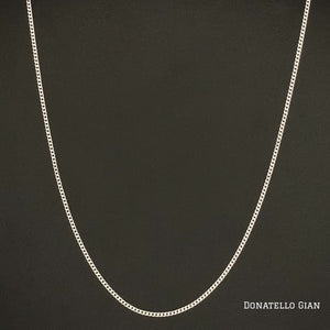 1.3mm Flat Curb Chain Cuban Necklace