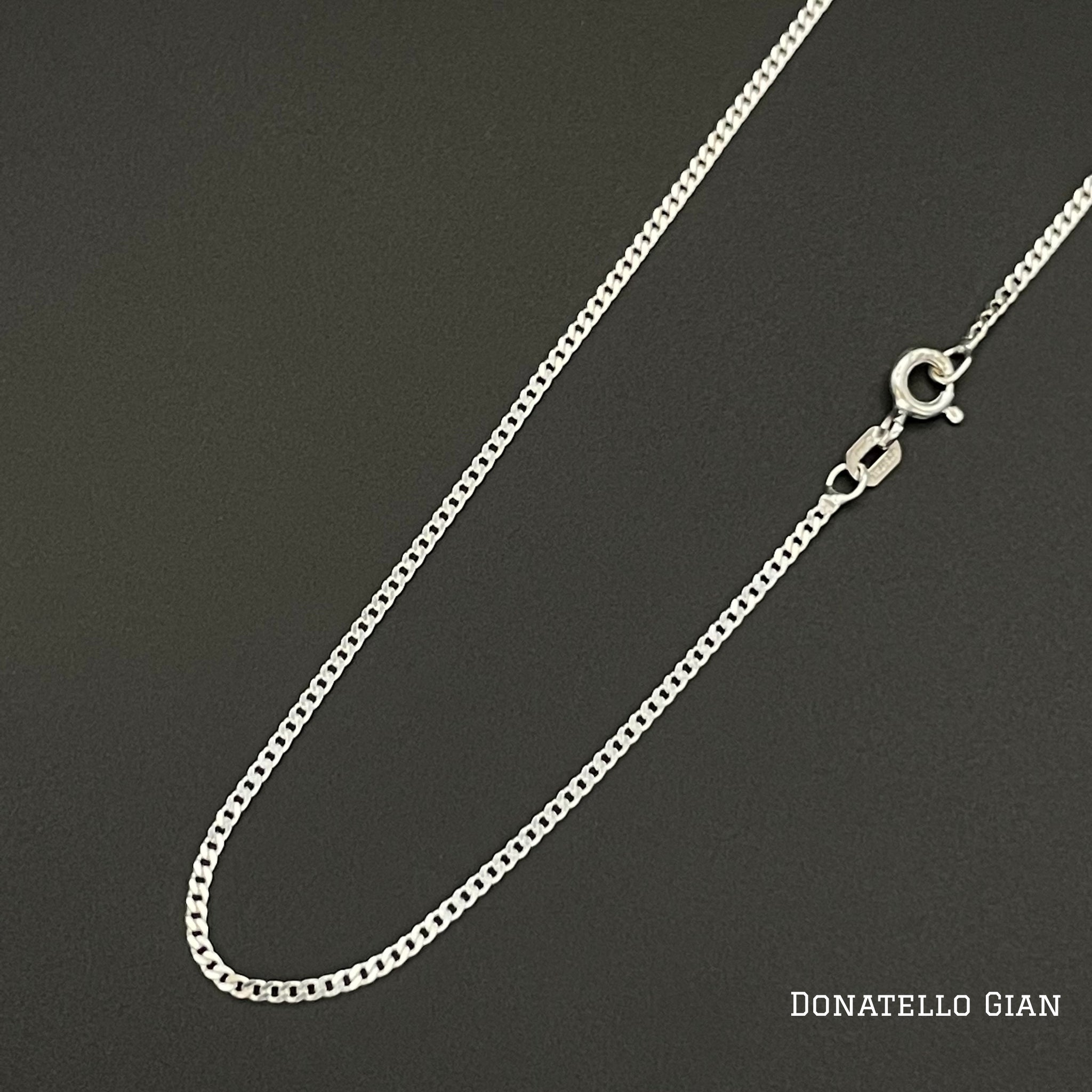 Sterling Silver 925 Cuban Curb Chain 1.3MM, 16