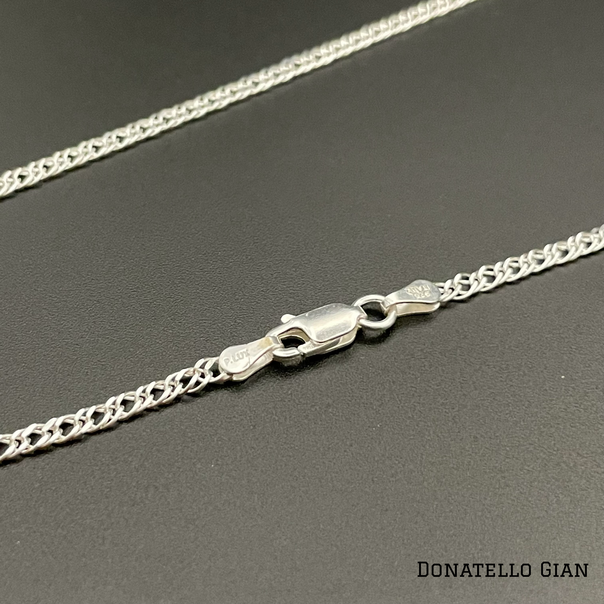 Sterling Silver 925 Double Curb Chain 2MM, 16 Sterling Silver 925 Double Curb Chain 2MM, 16