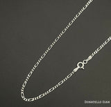 Sterling Silver 925 Figaro Link Chain 1.7MM, 16"-24", Figaro Link Chain Necklace, Italian Made Sterling Silver 925 Unisex Chain
