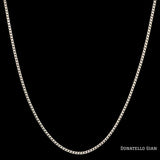 Sterling Silver 925 Round Franco Chain 1.7MM, 16"-24", Square Box Chain Necklace, Italian Made Sterling Silver 925 Unisex Chain