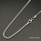 Sterling Silver 925 Franco Chain 2.5MM, 16"-24", Square Box Chain Necklace, Italian Made Sterling Silver 925 Unisex Chain