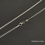 Sterling Silver 925 Franco Chain 2.5MM, 16"-24", Square Box Chain Necklace, Italian Made Sterling Silver 925 Unisex Chain