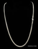 Sterling Silver 925 Miami Cuban Link Chain 4MM, 16"-24", Cuban Curb Chain Necklace, Italian Made Sterling Silver 925 Unisex Chain