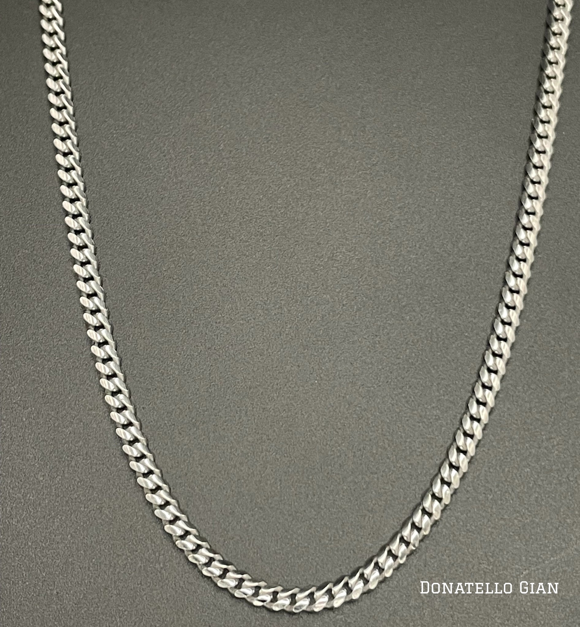 1.3mm Flat Curb Chain Cuban Necklace