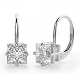 2 Pack White Topaz Leverback Earrings