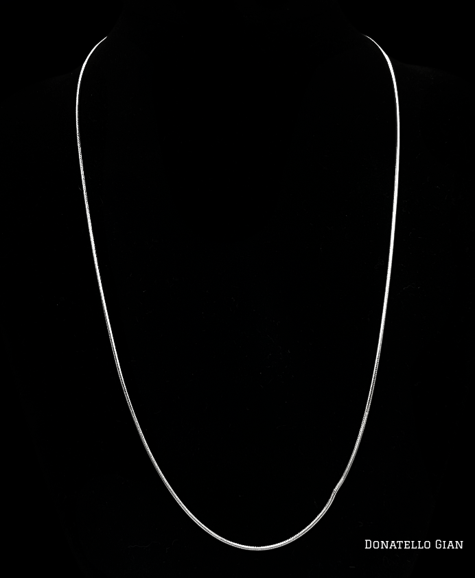 Sterling Silver Snake Chain Necklace 1.5mm (Gauge 040). Available In 6 - Foto 12
