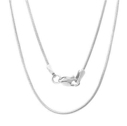 Sterling Silver 1MM Unisex Snake Chain Necklace