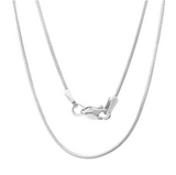 Sterling Silver 1MM Unisex Snake Chain Necklace