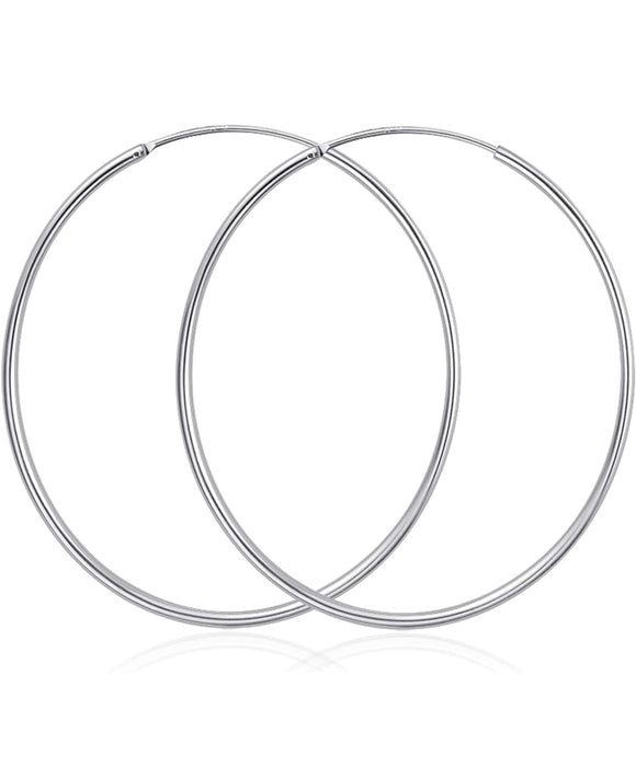 Mens White Gold Hoop Earrings 14k Beaverbrooks Women's 9Ct Gold